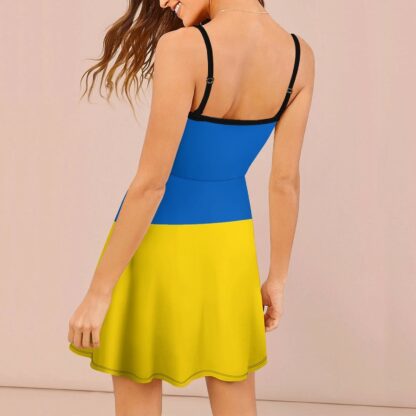 Beautiful Dress with Ukraine Flag Pattern - Image 2