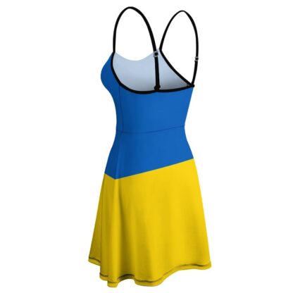 Beautiful Dress with Ukraine Flag Pattern - Image 4