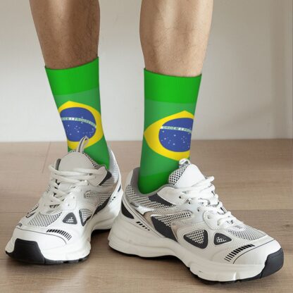 Brazil Flag Graphic Compression Socks - Image 2