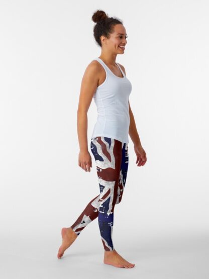 Union Flag Patterned Leggings for Women - Image 4