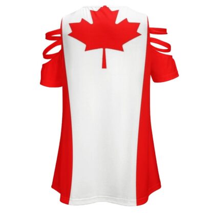 A Canadian Flag Women’s Beautiful T-Shirt - Image 3
