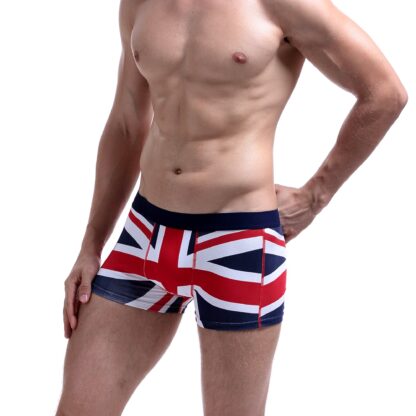 Men’s Cotton Boxer Shorts with UK Flag Print - Image 2