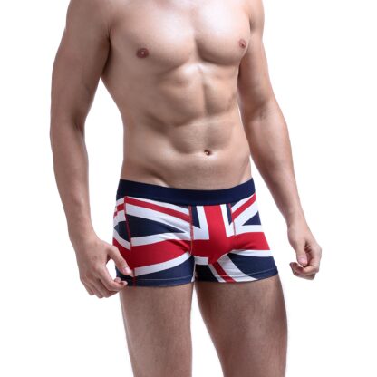 Men’s Cotton Boxer Shorts with UK Flag Print - Image 3