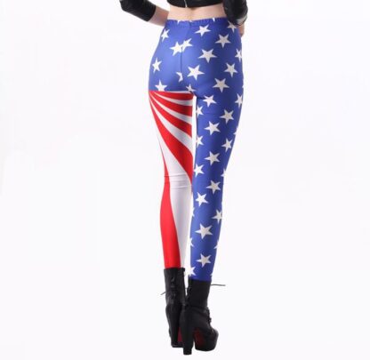 Girl's USA Flag Leggings - Image 3