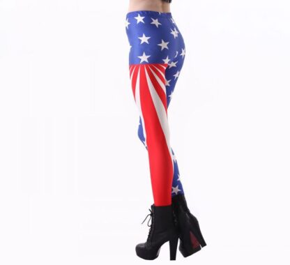 Girl's USA Flag Leggings - Image 4