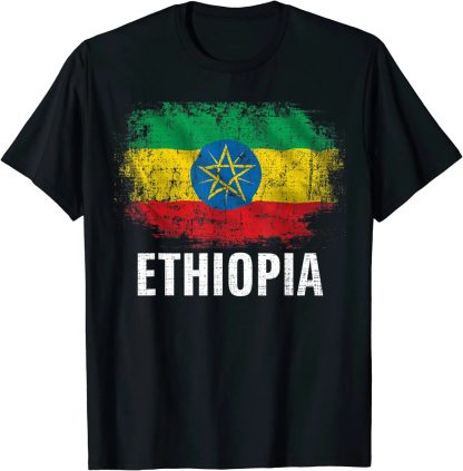Casual Ethiopian Flag T-Shirt - Image 2