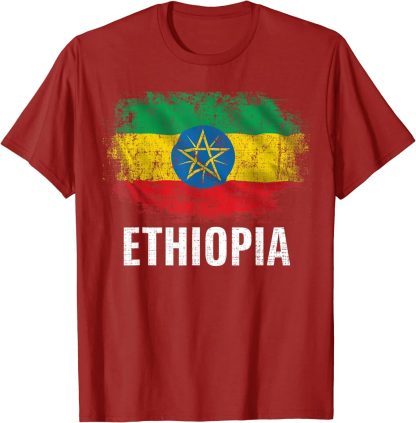 Casual Ethiopian Flag T-Shirt - Image 4