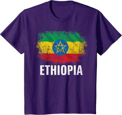 Casual Ethiopian Flag T-Shirt - Image 7