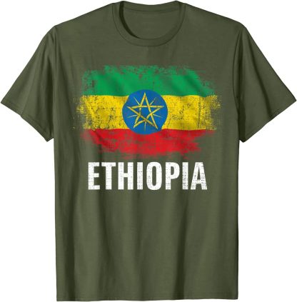 Casual Ethiopian Flag T-Shirt