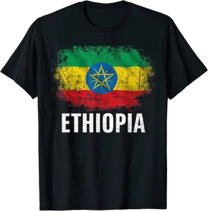 Casual Ethiopian Flag T-Shirt - Image 5