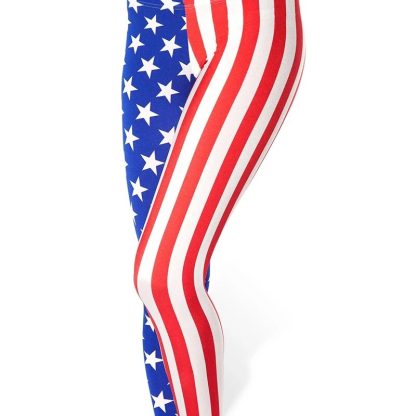 USA Flag Print Leggings - Image 4