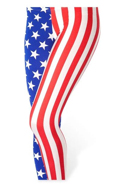 USA Flag Print Leggings - Image 7